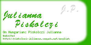 julianna piskolczi business card